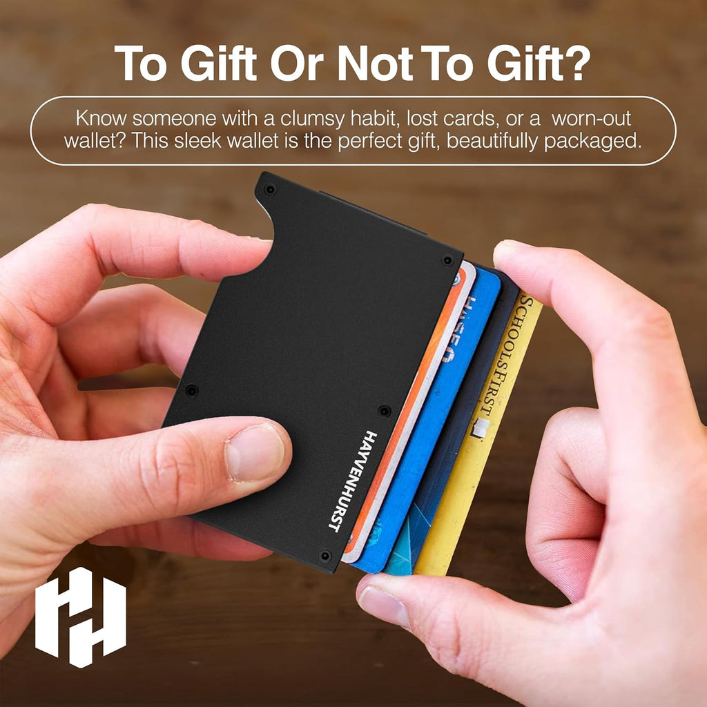 Wallet for Men - Reinvented Design Men'S Wallet - Slim, Minimalistic & Seamless, Blocks RFID Scanners with a Cash Strap (Black)
