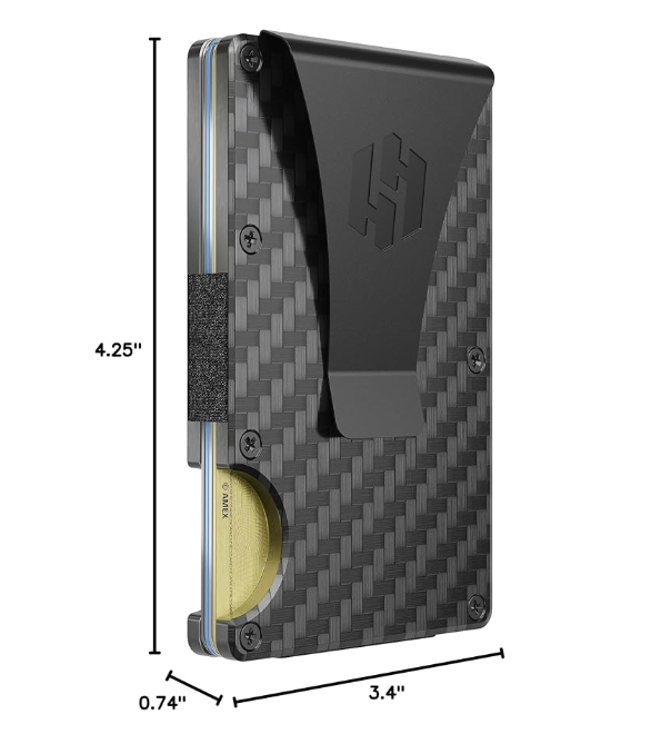 Wallet for Men - Reinvented Design Men'S Wallet - Slim, Minimalistic & Seamless, Blocks RFID Scanners with a Money Clip (Carbon Fiber)