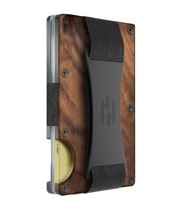 RFID-Blocking Card Holder Wallet with Cash Strap