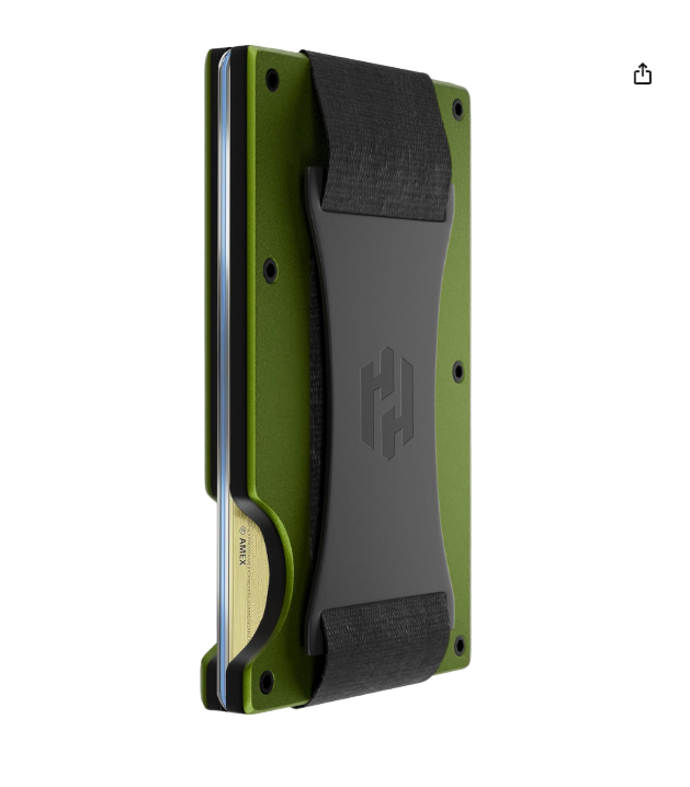 RFID-Blocking Card Holder Wallet with Cash Strap