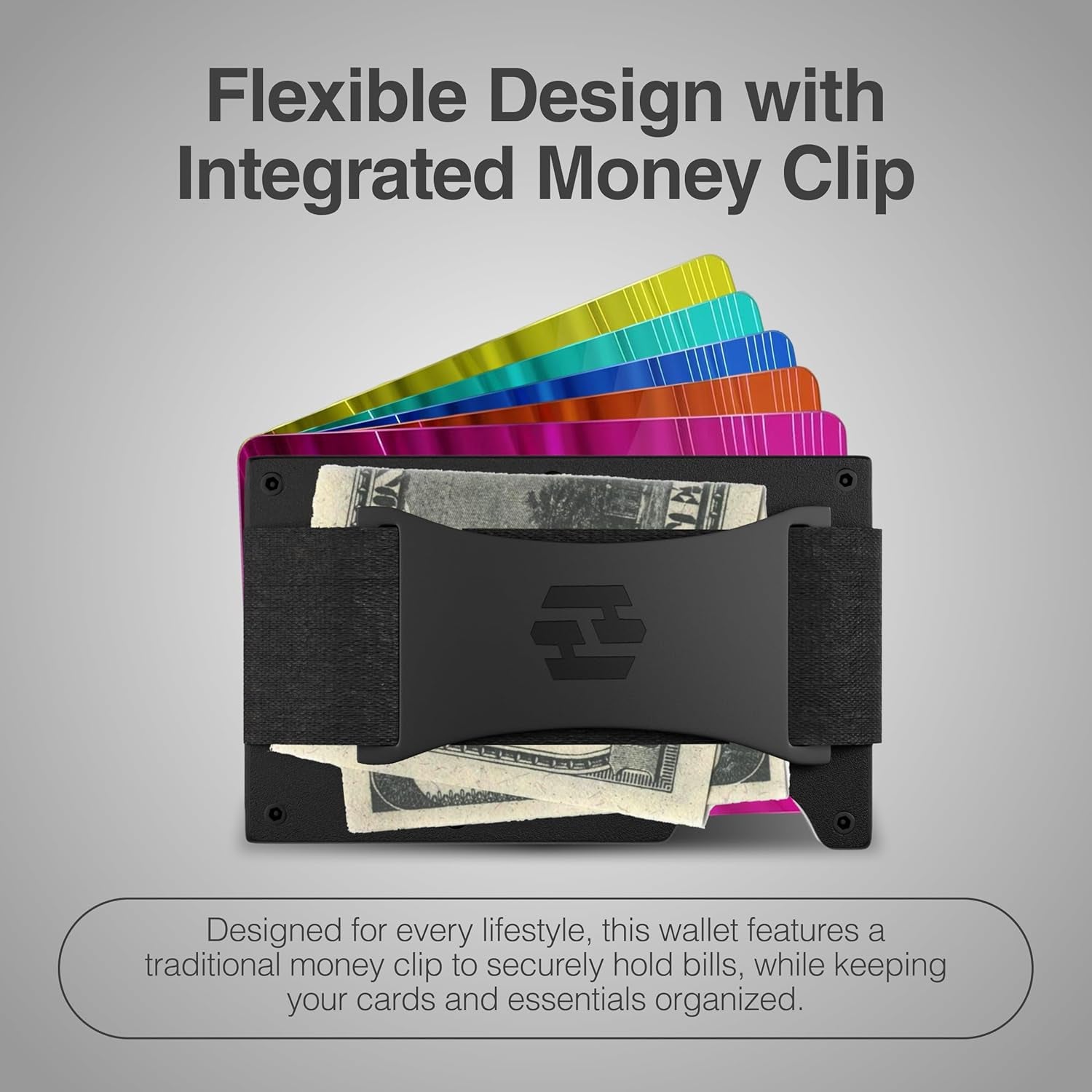 Wallet for Men - Reinvented Design Men'S Wallet - Slim, Minimalistic & Seamless, Blocks RFID Scanners with a Cash Strap (Black)