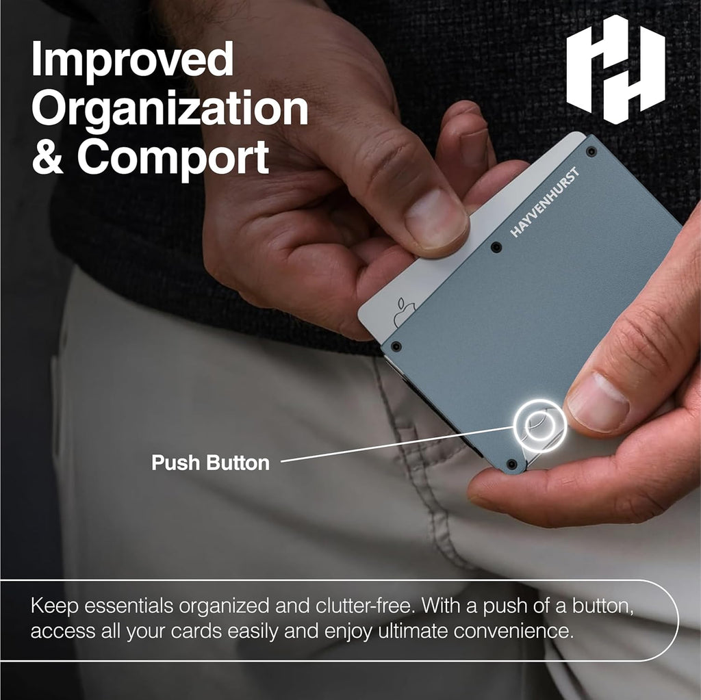 Wallet for Men - Reinvented Design Men'S Wallet - Slim, Minimalistic & Seamless, Blocks RFID Scanners with a Money Clip (Grey)